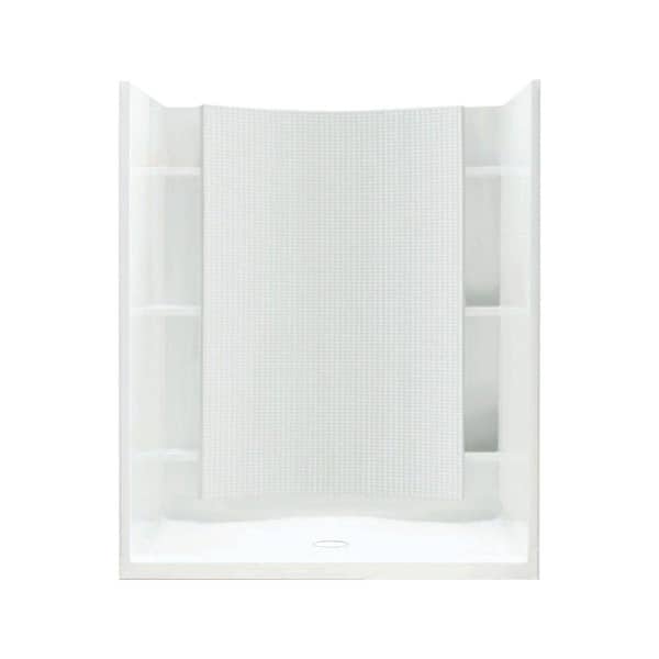 STERLING Accord 37-1/4 in. x 48 in. x 77 in. Shower Kit with Age-in-Place Backers in White