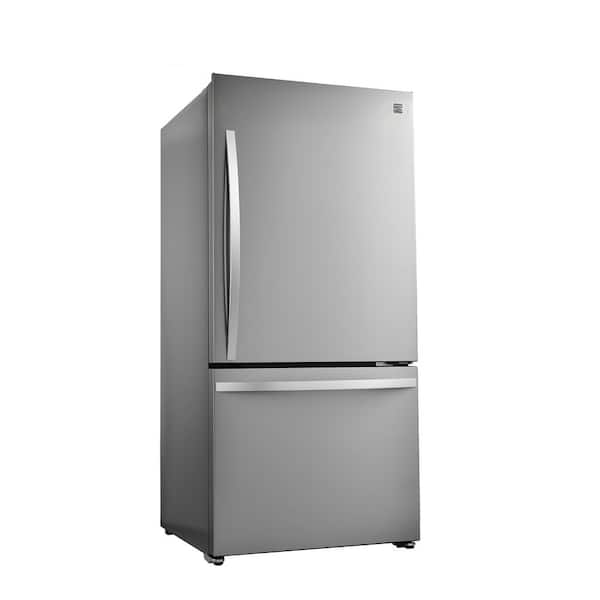 31 in. W, 22.3 cu. ft. Fingerprint-Resistant Stainless Steel Refrigerator with Bottom Freezer and Icemaker
