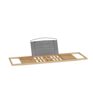Bamboo Bath Caddy Tray with Extending Sides