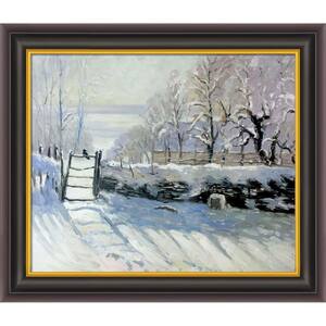 The Magpie by Claude Monet Opulent Framed Abstract Oil Painting Art Print 26 in. x 30 in.