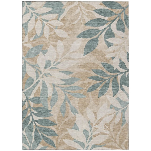Chantille Machine Washable Indoor/Outdoor Abstract ACN2955 Linen 9 ft. x 12 ft. Area Rug