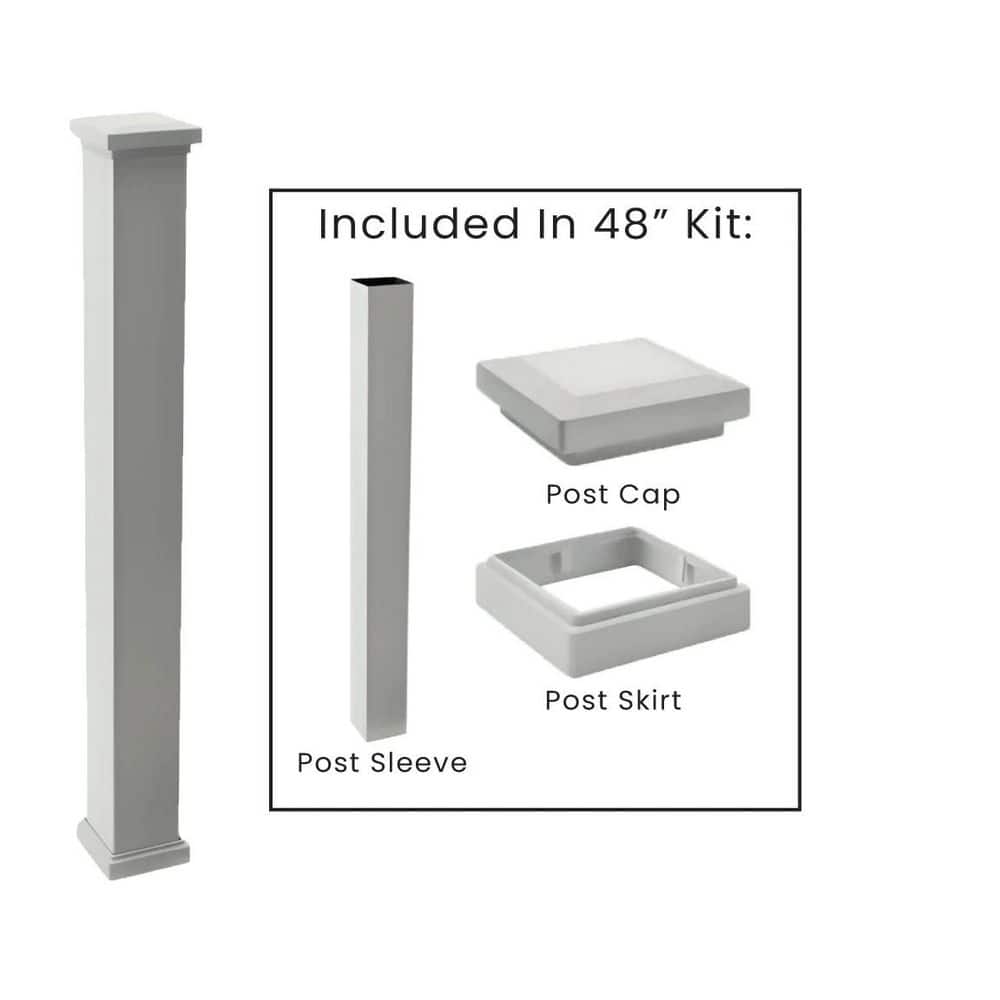 4 in. x 4 in. x 48 in Select All-In-One Post Kit White price history on PriceWatchPro