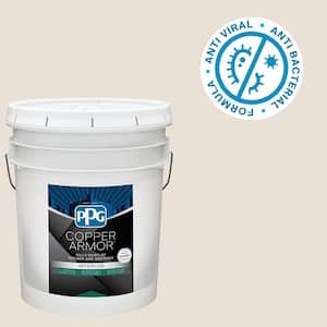 5 gal. PPG1019-1 Toasted Marshmallow Eggshell Antiviral and Antibacterial Interior Paint with Primer