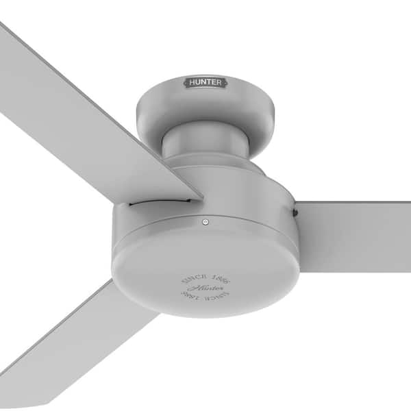 Hunter - Presto 44 in. Indoor Dove Ceiling Fan in Grey with Wall Control Included For Bedrooms
