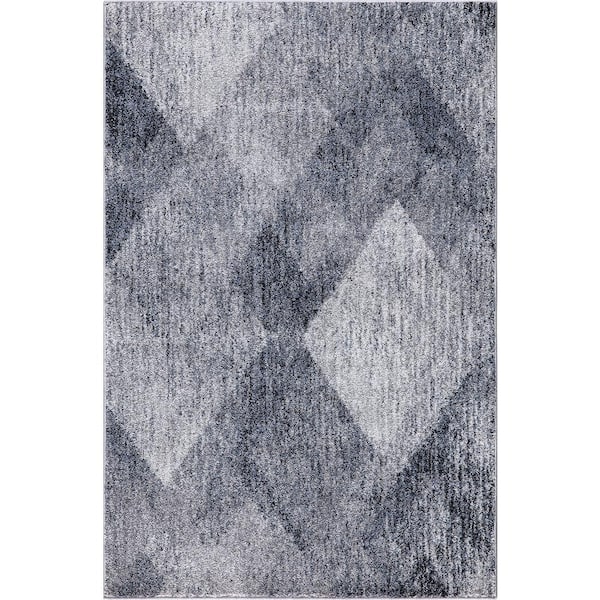 Concord Global Trading Genoa Ivory/Gray 3 ft. x 4 ft. Geometric Area Rug