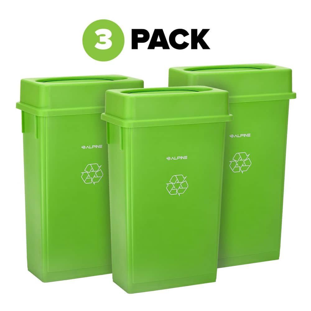 iDesign 3pk Recycled Plastic Office Organizer Bin Green