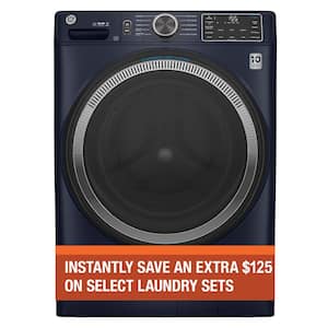 4.8 cu. ft. Smart Sapphire Blue Front Load Washer with OdorBlock UltraFresh Vent System and Sanitize with Oxi