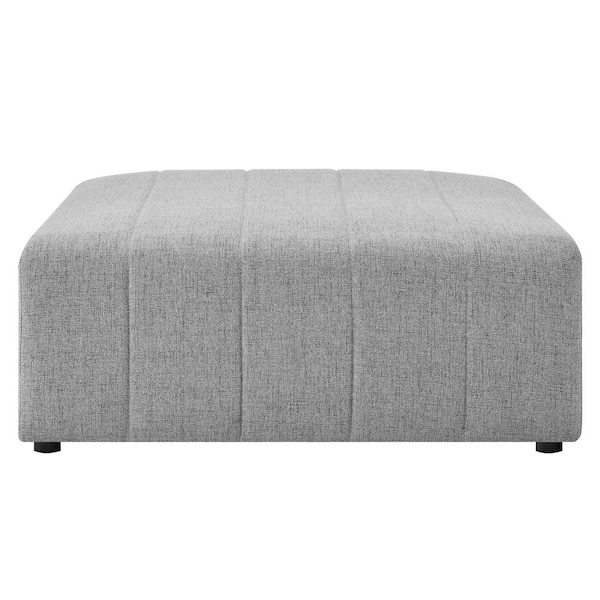 MODWAY Bartlett Gray Upholstered Fabric Bench Ottoman