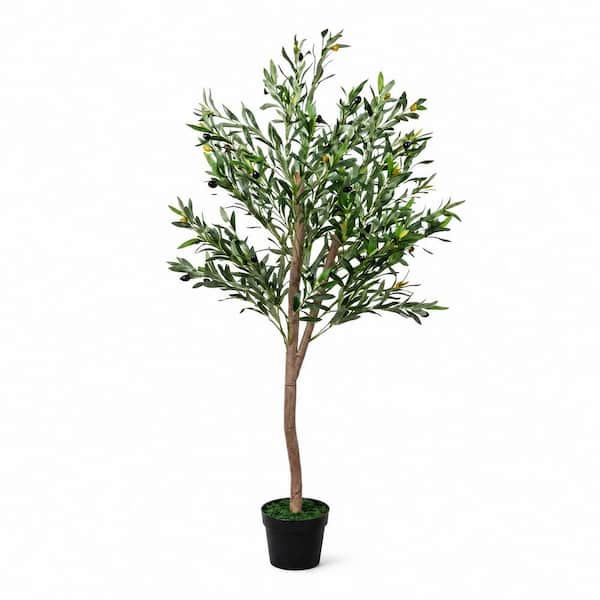 Garvee Olive Trees Artificial Indoor, 5 ft. Tall Faux Olive Tree with ...