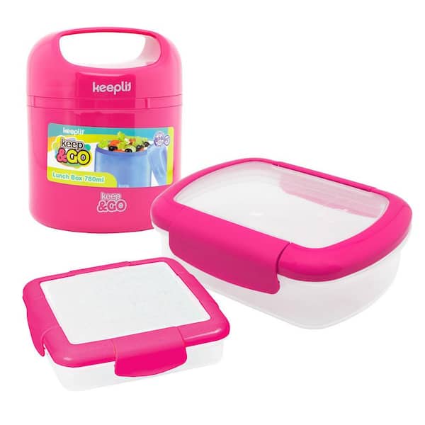 Keeplit Keep& Go 3-Piece Food Storage Container Assorted Pack in Pink