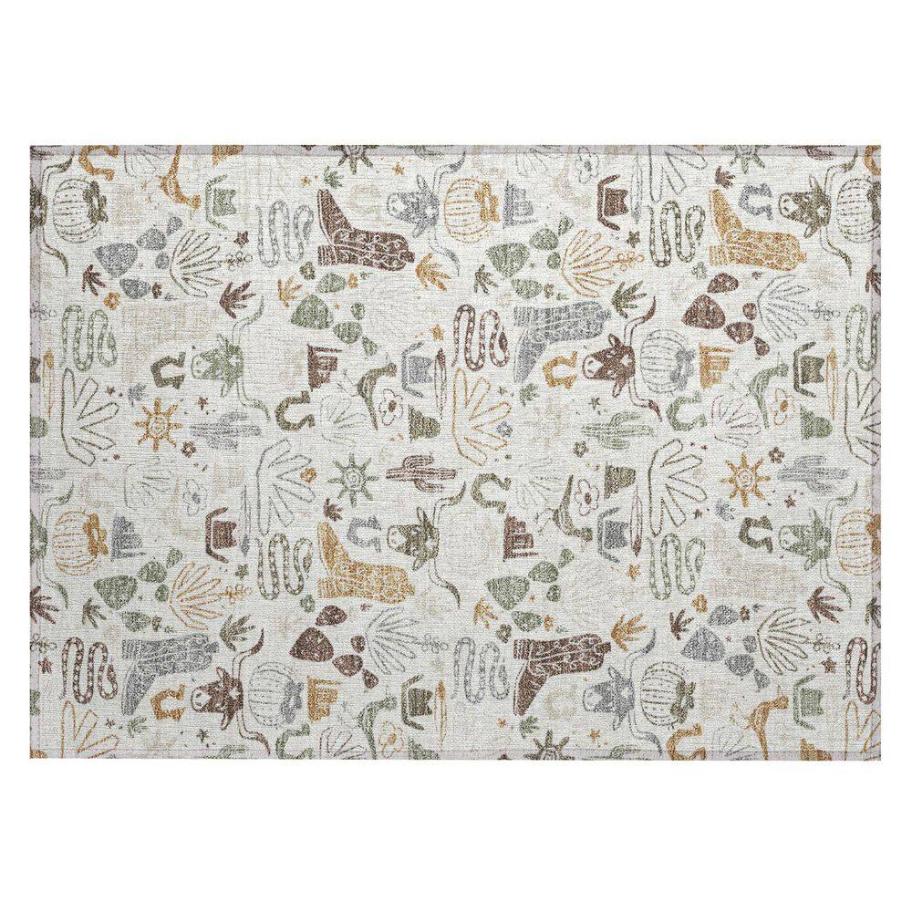 Chantille Machine Washable Indoor/Outdoor Abstract ACN2512 Ivory 2 ft. x 3 ft. Accent Rug price history on PriceWatchPro