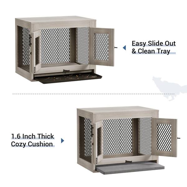 KindTail Pawd Collapsible Dog & Cat Crate, White