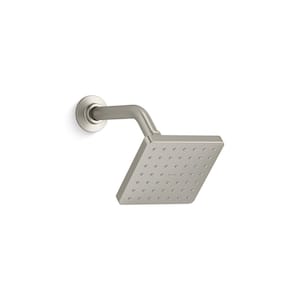 Parallel 1-Spray Patterns 1.75 GPM 5 in. Wall Mount Fixed Shower Head in Vibrant Brushed Moderne Brass
