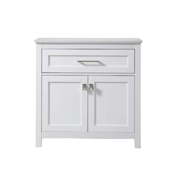 Timeless Home 30 in. W x 16 in. D x 30 in. H White Freestanding Linen Cabinet