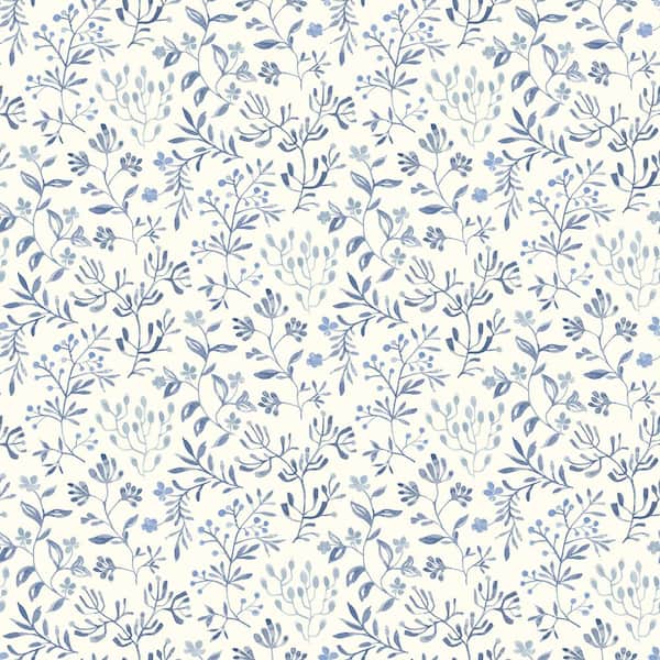 Chesapeake Tarragon Dainty Meadow Blue Prepasted Non Woven Wallpaper Sample