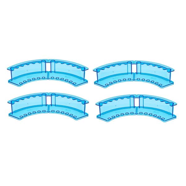 AdirOffice Acrylic 6-Pen Crystal Blue Vertical Premium Pen Display Stand (8-Pack)