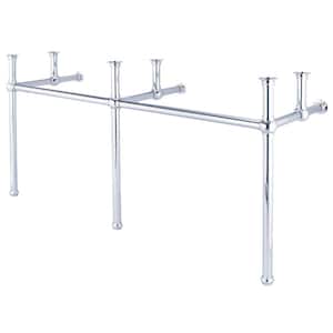 Embassy 72 in. Brass Washstand Legs and Connectors in Chrome