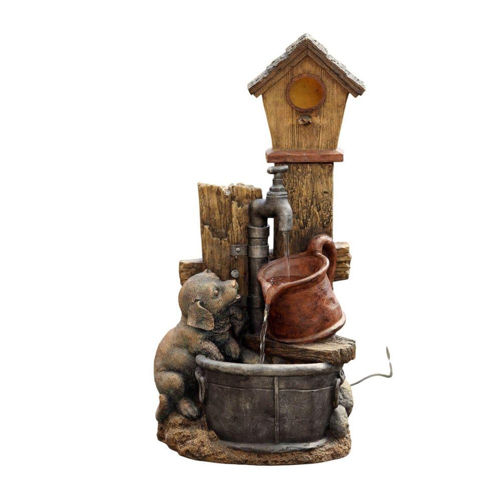 Birdhouse and Dog Waterfall Fountain price history on PriceWatchPro
