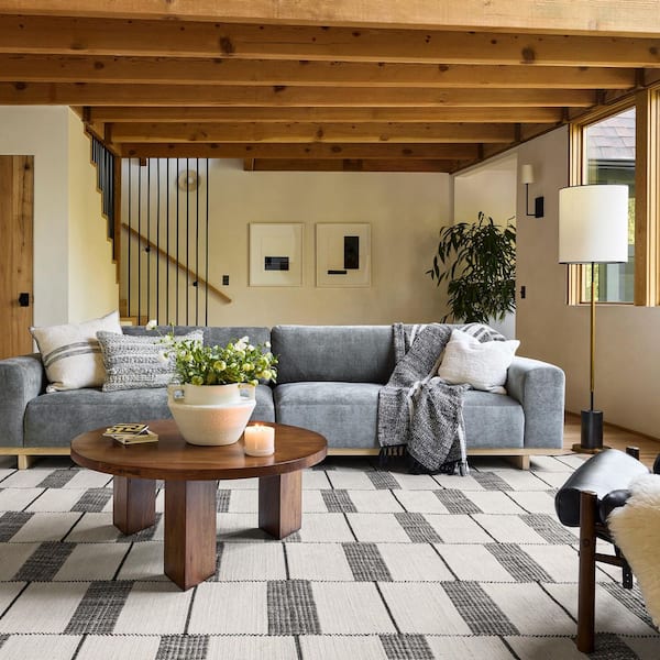 Harvey Wool Cotton Ivory 8 ft. x 10 ft. Indoor/Outdoor Patio Area Rug