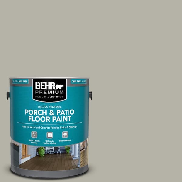 BEHR PREMIUM 1 gal. #PFC-67 Mossy Gray Gloss Enamel Interior/Exterior Porch and Patio Floor Paint