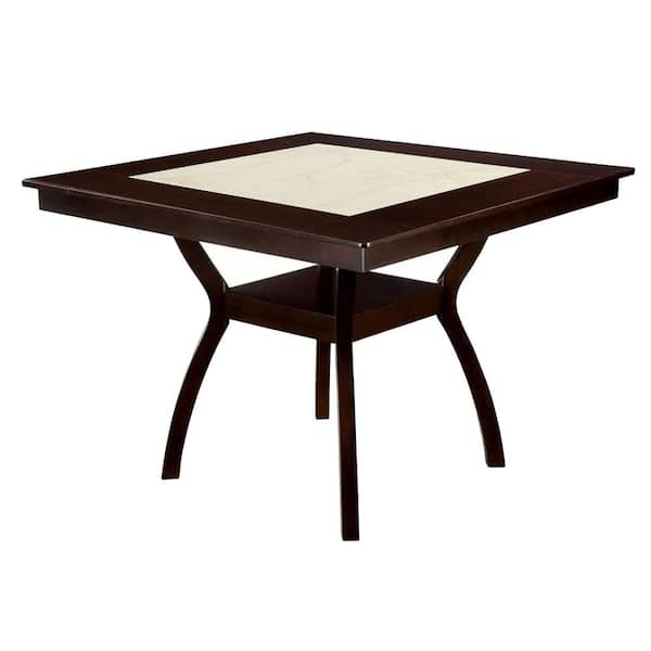 Brent II Counter Height Table in Dark Cherry Finish