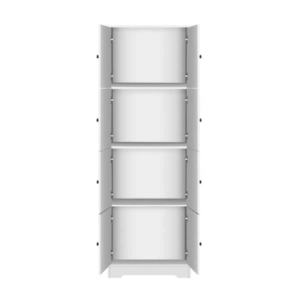 Cleanroom Storage Cabinets; 36Wx18Dx90H, Sloped Top, White Painted  Steel, 4 Adjustable Shelves, Acrylic Doors, CAP-91SC-WR-36Wx18Dx90H-G339