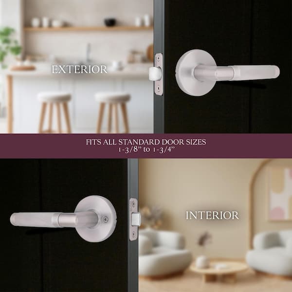 Woodcliff Satin Nickel Hall/Closet Passage Door Lever