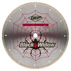 Black Widow 10 in. Wet Tile Saw Micro-Segmented Diamond Blade for Porcelain, Marble, Granite and Ceramic Tile