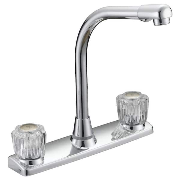EZ-FLO Traditional Collection 2-Handle High-Rise Kitchen Bar Faucet in Chrome