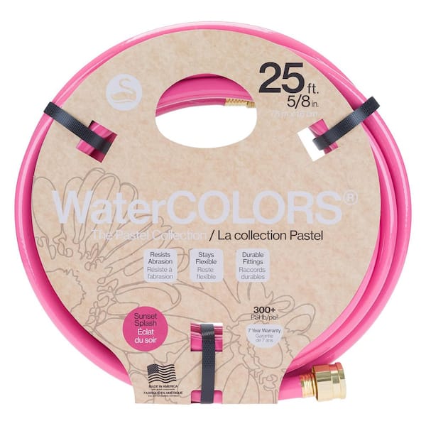WeatherFLEX 5/8 in. x 25ft Medium Duty Hose, Flamingo Pink