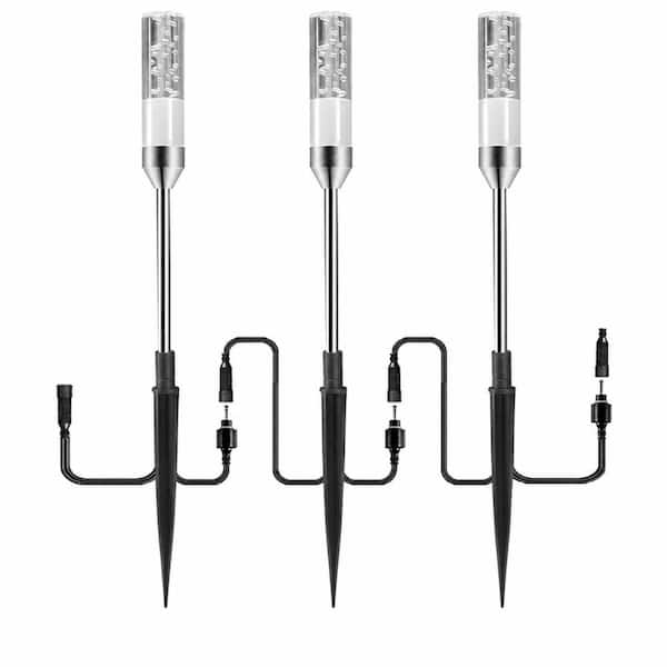 Warm White 3 Piece Integrated LED Landscape Light Kit Aluminum Acrylic IP65 2700K 95 Lumens Standard Fixture