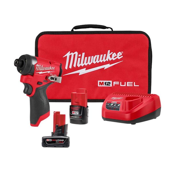 M12 FUEL 12-Volt Lithium-Ion Brushless Cordless 1/4 in. Hex Impact Driver Kit w/6.0 Ah Battery
