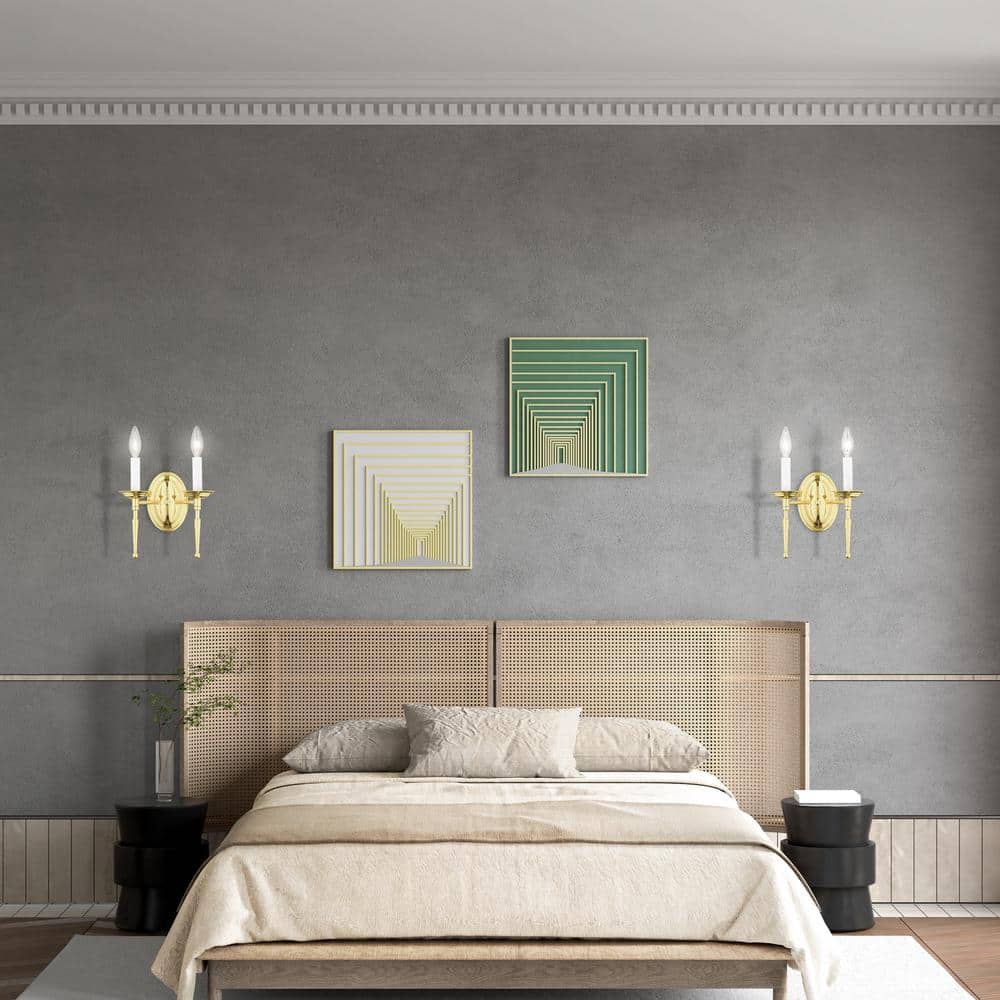Williamsburgh Polished Brass 2-Light Wall Sconce