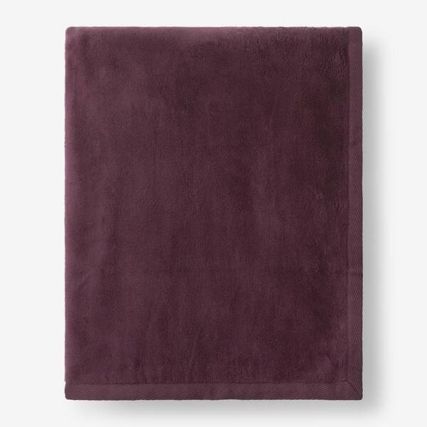 The Company Store Cotton Fleece Plum Cotton Full Blanket