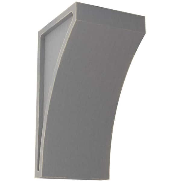 Ekena Millwork 3 in. x 6 in. x 3-1/2 in. Pebble Grey Small Lawson Wood Vintage Decor Corbel