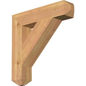 3.5 in. x 18 in. x 18 in. Western Red Cedar Traditional Craftsman Smooth Bracket