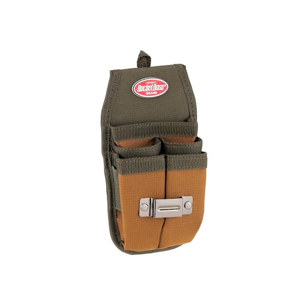 BUCKET BOSS Four Barrel Sheath Tool Belt Pouch with FlapFit 54184