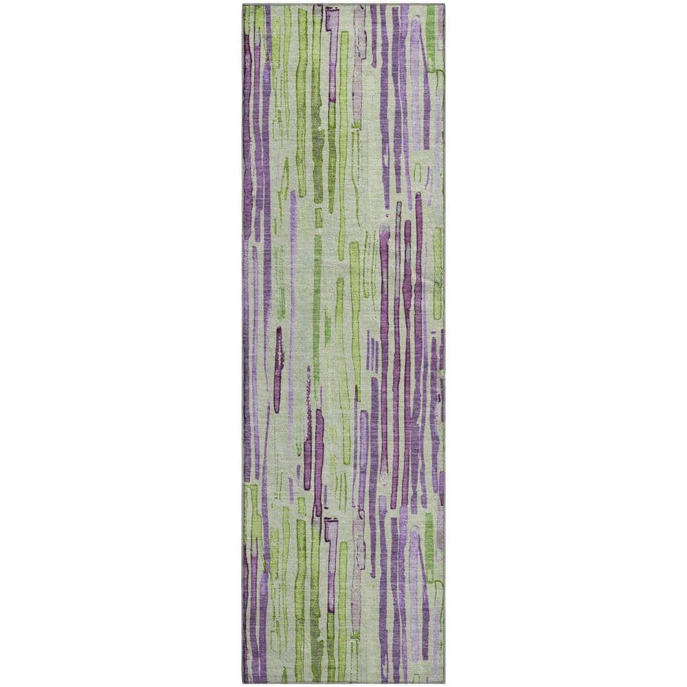 Mayfield Premium Machine Washable Abstract AMF1684 Aloe 2 ft. 3 in. x 7 ft. 6 in. Runner Rug price history on PriceWatchPro