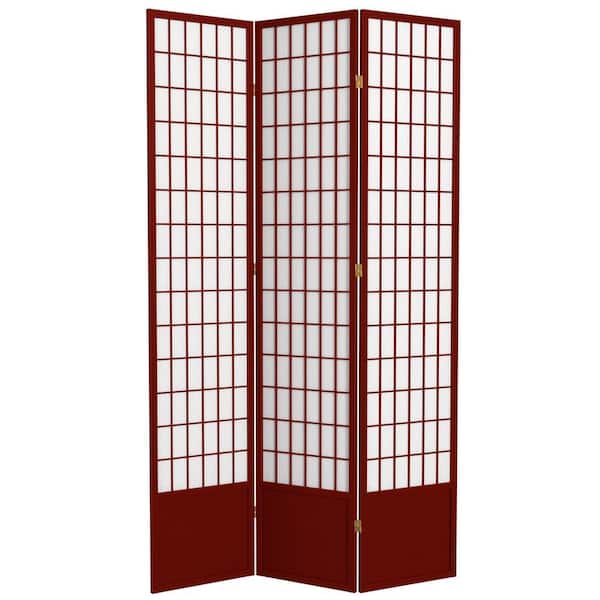 7 ft. Rosewood 3-Panel Room Divider