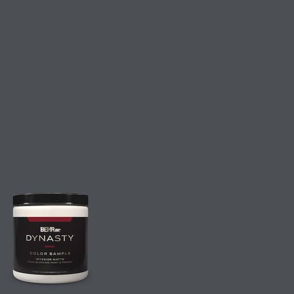BEHR DYNASTY 8 oz. #750F-6 Sled Matte Stain-Blocking Interior/Exterior Paint & Primer Sample