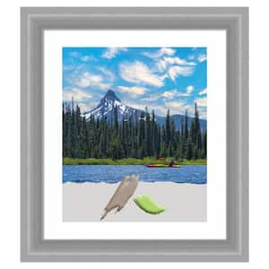 Peak Polished Nickel Narrow Picture Frame Opening Size 20 x 24 in. (Matted To 16 x 20 in.)