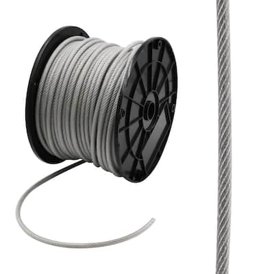 5/16" Clear Vinyl Coated Wire Rope Cable 7x19: 20 to 100 ft 1/4"