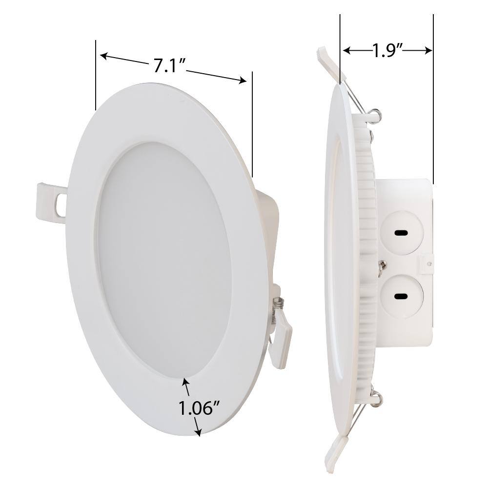 Bright White 3000K Aluminum LED Downlight with Dimmable Integrated J-Box