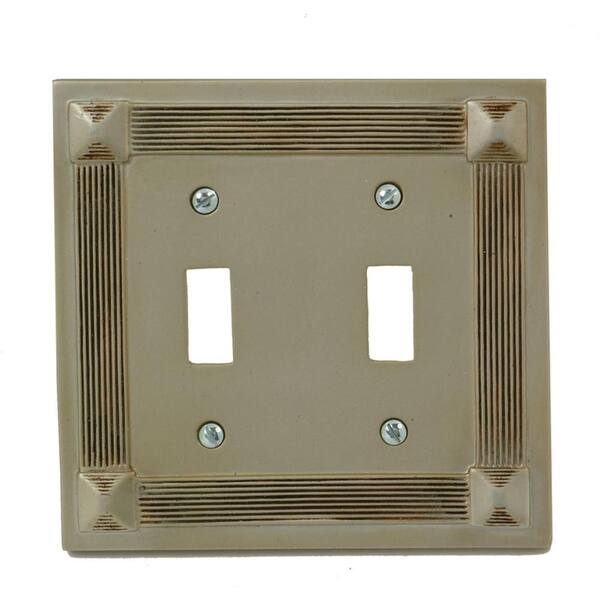 AMERELLE Nickel 2-Gang Toggle Wall Plate (1-Pack)