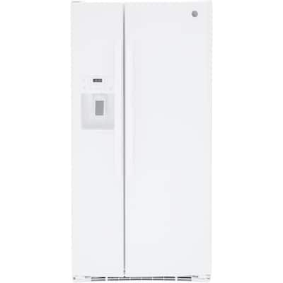 amana 25 cubic foot side by side refrigerator asd2522wrw white