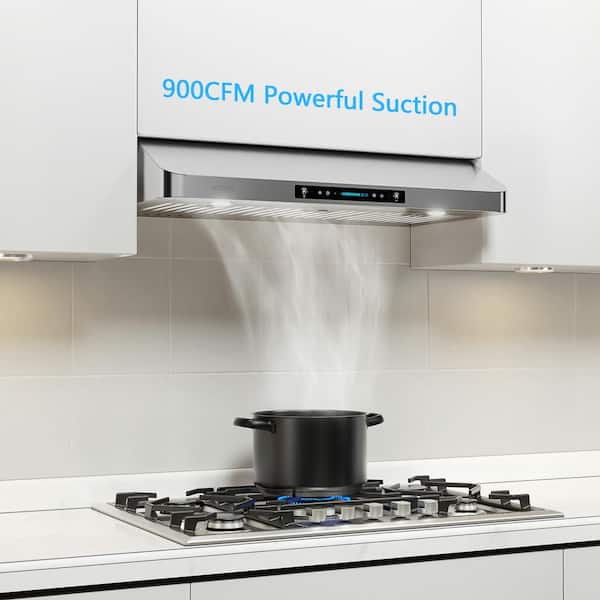 Iktch 36 In 900 Cfm Ducted Under Cabinet Range Hood Stainless Steel With Led Light Ikc01 J The