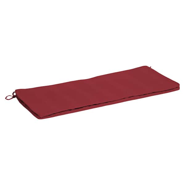 ARDEN SELECTIONS ProFoam 18 in. x 46 in. Outdoor Bench Cushion Cover, Caliente Red