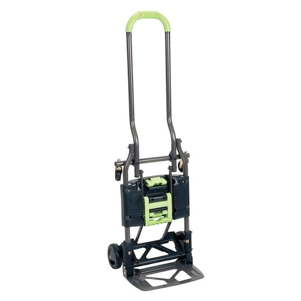 Shifter 2-In-1 Convertible Hand Truck and 4 Wheel Cart 300 lb w/ Fold Flat Nose 