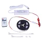 16 ft. White Indoor LED Tape Light w/remote (Plug-in or direct wire)