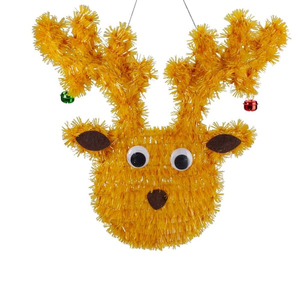 13 in. Tinsel Reindeer Christmas Window Decoration